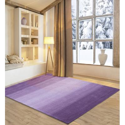 Wollteppich MY HOME "Lessach", lila, B:160cm H:14mm L:230cm, Schurwolle, Teppiche, Handweb Teppich, mit modernem Farbverlauf, reine Wolle, handgewebt Image
