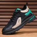 Men's Sneakers Casual Daily PU Waterproof Lace-up White / Blue Orange / Black Black Green Summer Spring