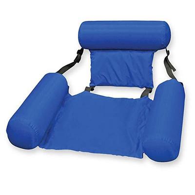 Foldable Pool Seat Floating Chair Inflatable Lounge Chairs Inflatable Water Hammock Lake Float Bed Lazy Seat for Swimming Pool