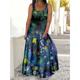 Women's Plus Size Curve Casual Dress Swing Dress Strap Dress Butterfly Peacock Long Dress Maxi Dress Sleeveless Print Strap Romantic Daily Deep Green Multicolor Summer Spring L XL XXL 3XL 4XL