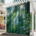 Waterproof Outdoor Curtain Privacy, Outdoor Shades, Sliding Patio Curtain Drapes, Pergola Curtains Grommet Forest Birds For Gazebo, Balcony, Porch, Party