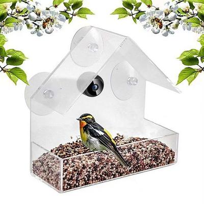 Bird Feeder with Camera, Bird Watching Camera HD 1080P Night-Version Video Camera, WiFi Hotspot Remote Connection with Mobile Phone for Outdoor Bird Watching, Capture Photos