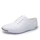 Men's Oxfords Dress Shoes Plus Size Comfort Shoes Business Casual Office Career PU Lace-up Black White Blue Summer Spring Fall