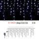 4M 13ft LED Solar Icicle String Lights Waterproof Wedding Decoration Curtain String Lights for Bedroom Patio Yard Garden Wedding Party