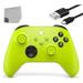 Like New Volt Yellow Microsoft Xbox Wireless Controller Bundle with Charging Cable and BOLT AXTION