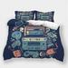 Home Bedclothes 3D Gamepad Printed Comforter Cover Pillowcase Boys Girls Cool Bedding Set Full (80 x90 )