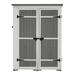 Historyli Go5H Outdoor Storage Shed Sheds & Outdoor Storage WithAsphalt Roof 7 Different-size Compartments Hooks Storage Shed Large For Backyard Lawn