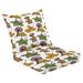 Outdoor Deep Seat Cushion Set 24 x 24 Mushroom leafs seamless autumn pattern mushrooms wild Deep Seat Back Cushion Fade Resistant Lounge Chair Sofa Cushion Patio Furniture Cushion