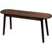 YGDU Entryway Bench Solid Wood Dining Bench Midcentury End of Bed Bench w/Rounded Corner Outdoor Bench w/Robust Construction Bedroom Bench 10.24 W x 17.72 Hï¼ˆWalnut 39.4inchesï¼‰