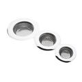 3PCS Stainless Steel Filter Covers Anti-rust Sink Draining Covers Dishpan Filter Covers Water Sink Filter Screen for Kitchen Bathroom Laundry Use Silver