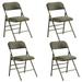 SUNDAN 2 pc/4pc Vinyl Metal Frame Padded Folding Chair Party Chairs Foldable Chair Indoor Outdoor Folding Chairs with Padded Seats (Fabric Vinyl)