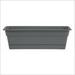 Bloem DCBT24-908 Dura Cotta Window Box Planter w/Tray 24 Charcoal Gray