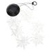 Solar Wind Chime Light Glow Dark Snowflake Mobile Bell Lamp Color Changing Garden