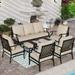 VALLEY Patio Furniture Set 4 PCS Outdoor Conversation Set Metal Sofa Set with Thick Upgrade Cushion and Coffee Table Beige\u2026