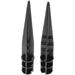 2 Pcs Solar Lawn Light Ground Plug Accessories 2pcs (black Pins) Solar Light Lamp Stakes Garden Stakes Solar Lamp Spike