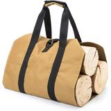 Canvas Fireplace Log Bag Large Capacity Canvas Log Bag Canvas Log Carrier Bag Water Resistant Canvas Firewood Folding Log Bag for Indoor Fireplace Garden