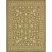 Unique Loom Allover Indoor/Outdoor Botanical Rug Olive/Beige 9 x 12 Rectangle Border Traditional Perfect For Patio Deck Garage Entryway