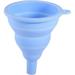 Pack of 2 Small Silicone Funnel Can Be Folded Oil Leak Wine Leak Mini Oil Pourer Easy to Clean Seasoning Liquid Funnel. (Blue)