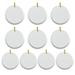 LYU 1 Set Sublimation Ceramic Ornament White Round Blank Ornament with Lanyard for Crafting DIY Christmas Home Decor