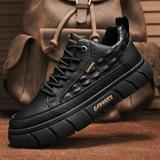 New In Shoes For Men Casual Winter Boots Platform Sneakers Work Safety Leather Loafers Hiking Designer Luxury Tennis Sport Black DY5802 44