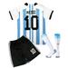 PhiFA Argentina National No. 10 Lionel Messi Jersey Argentina Soccer Jersey 2022 World Cup Messi Shirt Short for Mens and Womens Sleeve Football Kit Teen Soccer Fans Gifts S