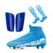 Football Shoes Soccer Sock Soccer Plastic Shin Guard For Adults kids Customize Set Men Women TF\FG Outsole Training Soccer Boots ZH1313-C-Blue 35