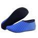 Summer Water Shoes Men Socks Sneakers Swimming Shoes Aqua Beach Socks Big Plus Size Sneaker For Men Striped Colorful Shoes Kids Blue L (38-39)