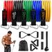 Wattne Resistance Bands Resistance Band Set Workout Bands Exercise Bands for Men and Women Exercise Bands with Door Anchor Handles Legs Ankle Straps for Muscle Training Physical Therapy