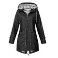 Women s Rain Outdoor Plus Hooded Raincoat Windproof Jacket Coat Ladies Outdoor