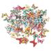 100pcs Mixed Printing Decorative Wooden Buttons 1 Inch Butterfly Wooden Buttons for Sewing Scrapbooking Decorative DIY Craft Clothing Accessories (Type 1 100pcs 1in)