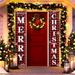 Merry Christmas Banner Sign Outdoor Yard Front Porch Sign Set Red Black Buffalo Plaid Door Banner Hanging Merry Christmas Decorations