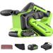 YGDU 24V Brushless Cordless 3in. x 18in. Belt Sander Kit with Dust Bag and 60 Grit Sandpaper Tool Only