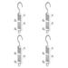 Detachable Cascading Clothes Hanger Hooks: 4Pcs Space Saving Multi- Layer Cabinet Connector Hooks Handbag Hanger Rack Closet Storage Organizer Hooks