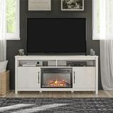 Ameriwood Home Augusta Electric Fireplace Console for TVs up to 65â€� Ivory Oak