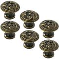 Rivet Nut Tool Cupboard Knob Drawer Grip Black Door Knobs Alloy Handle Zinc 6 Pcs