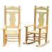 2 Pcs Doll House Rocking Chair Decorative Miniature Rocking-chair Ornament Furniture Chairs Furnishings Child