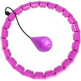 Weighted Hula Hoop for Adults Hoola Circle for Weight Loss 2 in 1 with 24 Detachable Knots Fitness Hoop Smart Weighted Hula with auto-Spinning Ball hulu Hoop Exercise fit for Women