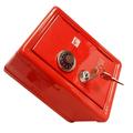 Storage Box Miniature Metal Safe Box Creative Iron Piggy Bank Mini Strongbox Shape Saving Pot Desktop Money Box Ornaments for Home Red