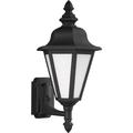 FJU Generation 89824-12 Traditional One Light Outdoor Wall Lantern from Seagull-Brentwood Collection in Black Finish