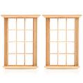 4pcs Wooden Window Furniture: 2pcs Window Panes Furniture Mode Fairy Door Window DIY Scene Home Furniture Craft Accessoreis