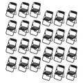 24 Pcs Foldable Chair Security + Phone Chair Shape Holder Mini Chair Phone Holder Dollhouse Folding Chair (Black) 24pcs Baby Plastic Child