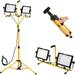 180W 20000 Lumen Dual-Head LED Work Light with Metal Telescopic Tripod Stand 10 Ft Power Cord