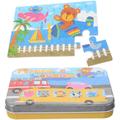 4 -In-1 Kids Puzzles Wooden Puzzle Puzzles for Kids Puzzles for Toddlers 3 Years Wood Puzzle Animal Puzzle Child Baby