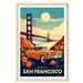 San Francisco Poster San FranciscoPrint San Francisco Wall Art Golden Gate Bridge San Francisco Gift Travel Print Vintage Travel Poster Travel Gift Housewarming Gift (UNFRAMED)20â€³ x 30â€³