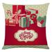 merry christmas linen santa claus pillow cases sofa cushion cover home decor pillowcases standard set of 2