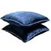 Sofa Cushion Cover Navy Blue Throw Pillows Cover Couch Contemporary Solid Pillowcase 12x12 inch (30x30 cm) Throw Pillow Cover Velvet Square Pillow Case Solid Color - Navy Shimmer