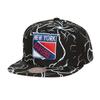 Men's Mitchell & Ness Black New York Rangers Storm Season Snapback Hat