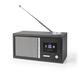 Internet FM Radio | 18W | Wi-Fi, Bluetooth, Alarm Clock, Snooze, Remote and App Control, Aux Jack | Black/Grey