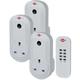 Brennenstuhl Remote Control Wireless UK Plug Sockets AC Power 3 Receivers