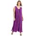 Plus Size Women's Plisse Midi Dress by June+Vie in Purple Magenta (Size 30/32)